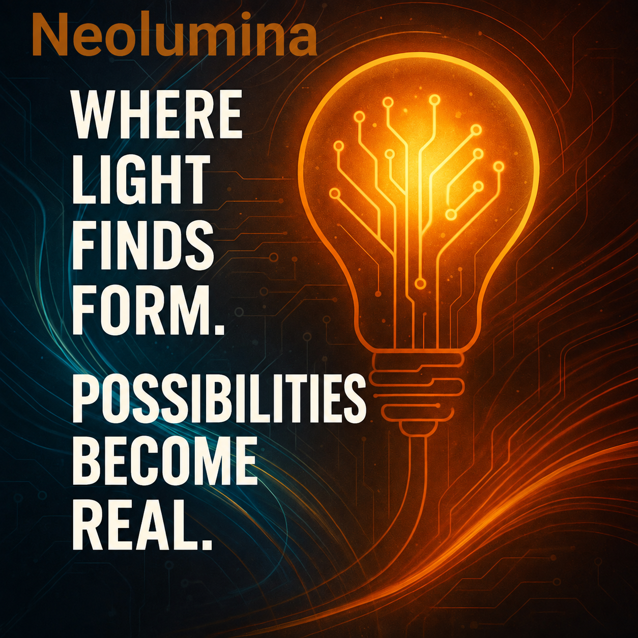 Neolumina. Where light finds form. Possibilities become real.